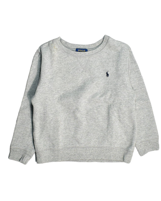 A Grey Sweatshirts from Polo Ralph Lauren in size 5T for boy. (Front View)