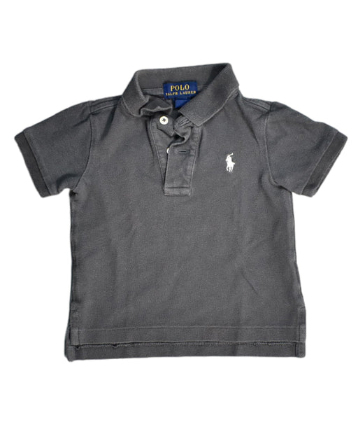 A Black Short Sleeve Polos from Polo Ralph Lauren in size 6-12M for boy. (Front View)