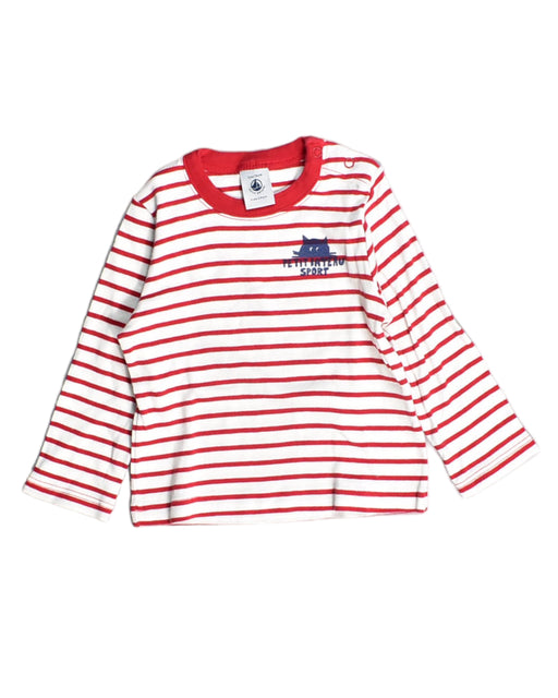 A White Long Sleeve Tops from Petit Bateau in size 6-12M for boy. (Front View)
