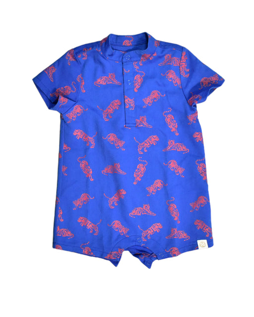 A Blue Rompers from Le Petit Society in size 6-12M for boy. (Front View)
