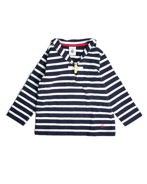 A Blue Long Sleeve Tops from Petit Bateau in size 12-18M for boy. (Front View)