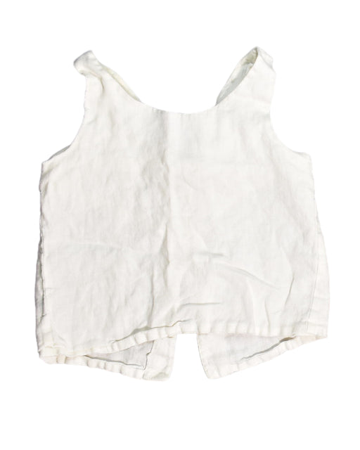 A White Sleeveless Tops from Olivier London in size 8Y for girl. (Front View)
