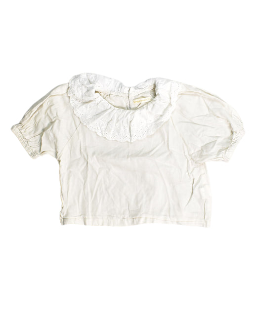 A White Short Sleeve Tops from Gingersnaps in size 8Y for girl. (Front View)