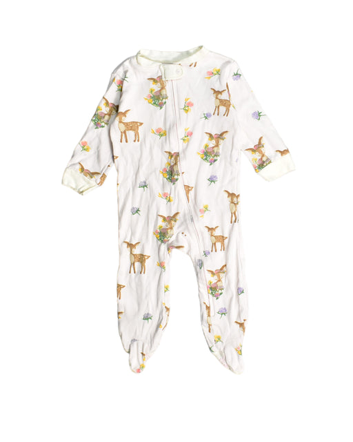 A White Onesies from Burt's Bees Baby in size 6-12M for boy. (Front View)