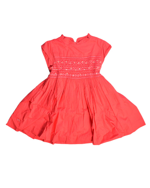 A Orange Sleeveless Dresses from Chateau de Sable in size 12-18M for girl. (Front View)