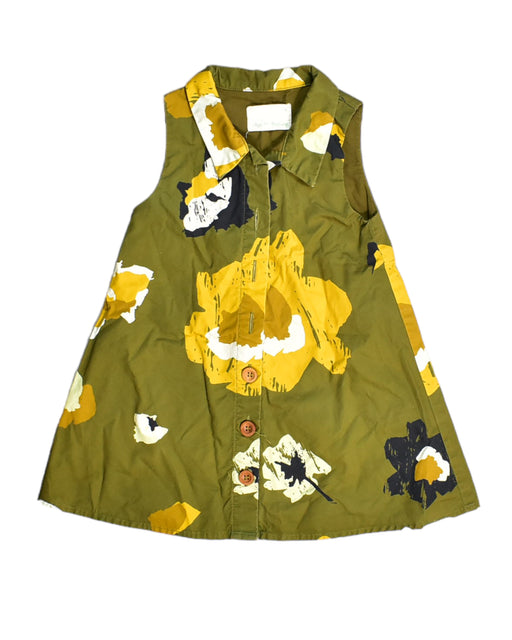 A Green Sleeveless Dresses from Our Mini Nature in size 12-18M for girl. (Front View)