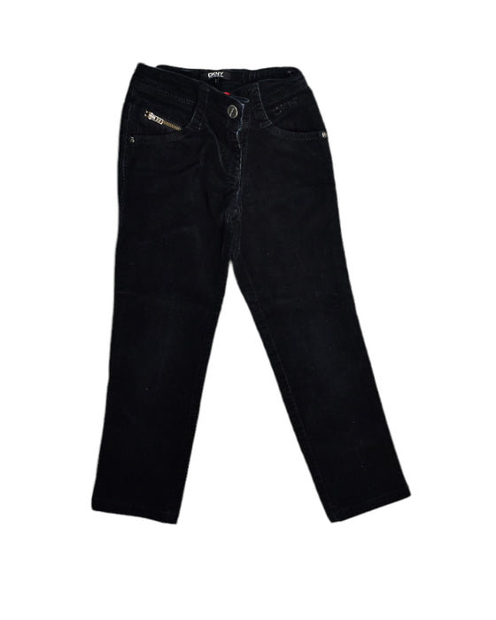 A Navy Jeans from DKNY in size 6T for girl. (Front View)