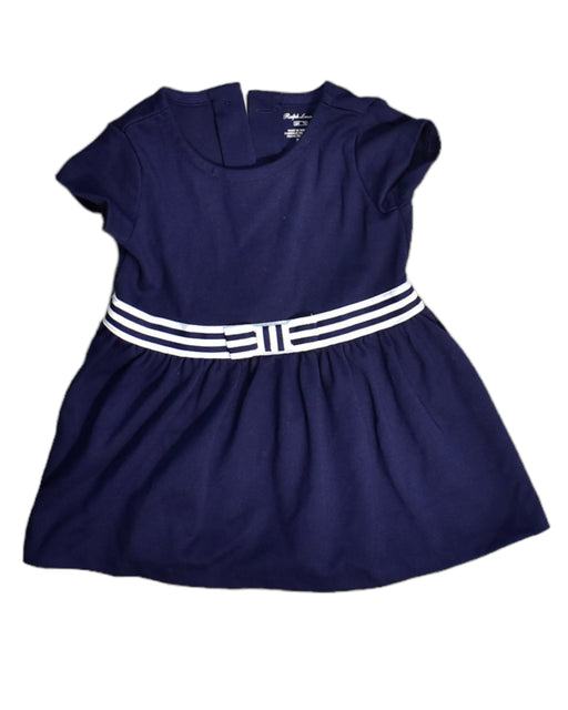A Navy Short Sleeve Dresses from Ralph Lauren in size 3-6M for girl. (Front View)