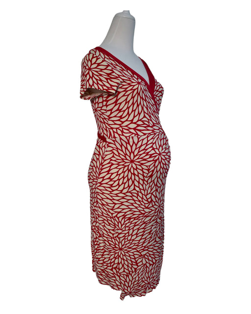 A Red Short Sleeve Dresses from Seraphine in size M for maternity. (Front View)