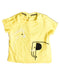 A Yellow Short Sleeve Tops from Okaïdi in size 3-6M for boy. (Front View)
