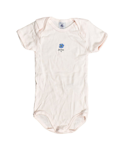 A Pink Bodysuits from Petit Bateau in size 3T for girl. (Front View)