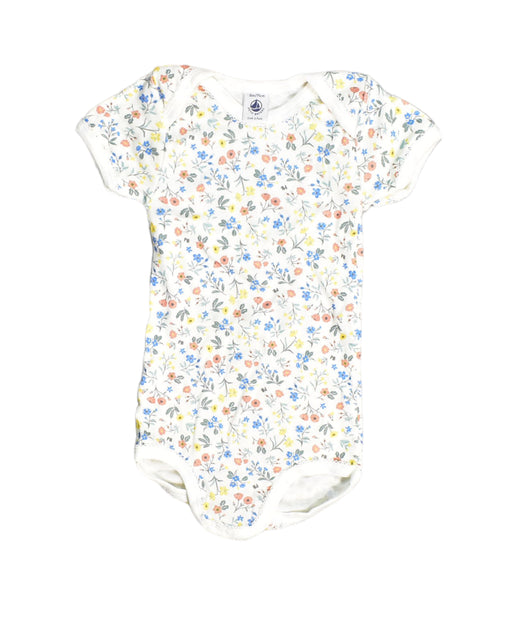 A White Bodysuits from Petit Bateau in size 3T for girl. (Front View)