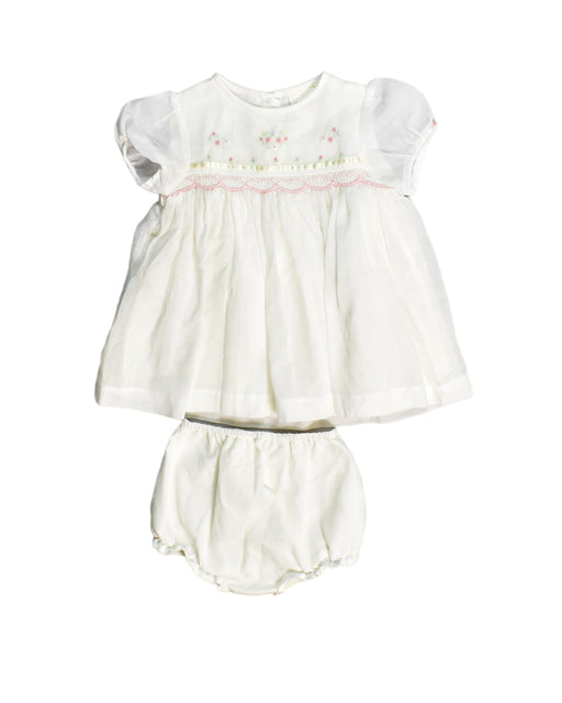 A White Dress Sets from Piccolini The Children Atelier in size 3-6M for girl. (Front View)