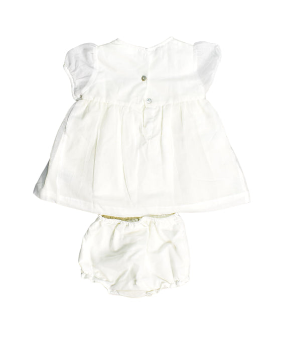 A White Dress Sets from Piccolini The Children Atelier in size 3-6M for girl. (Back View)
