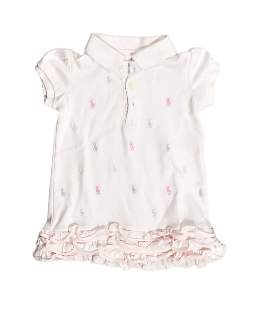 A Pink Short Sleeve Dresses from Ralph Lauren in size 12-18M for girl. (Front View)