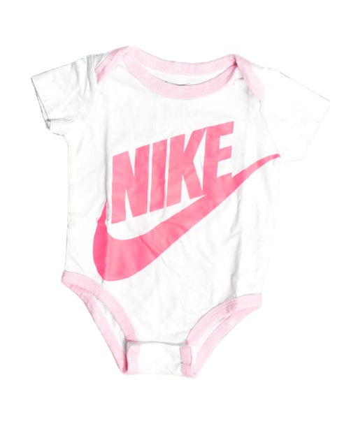 A White Bodysuits from Nike in size 3-6M for girl. (Front View)