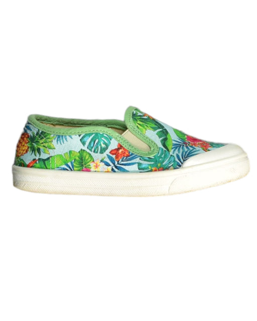 A Green Slip Ons from PèPè in size 4T for girl. (Front View)