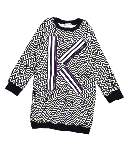 A Black Long Sleeve Dresses from Kenzo in size 6T for girl. (Front View)