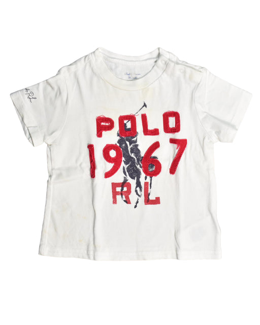 A White T Shirts from Ralph Lauren in size 6-12M for boy. (Front View)