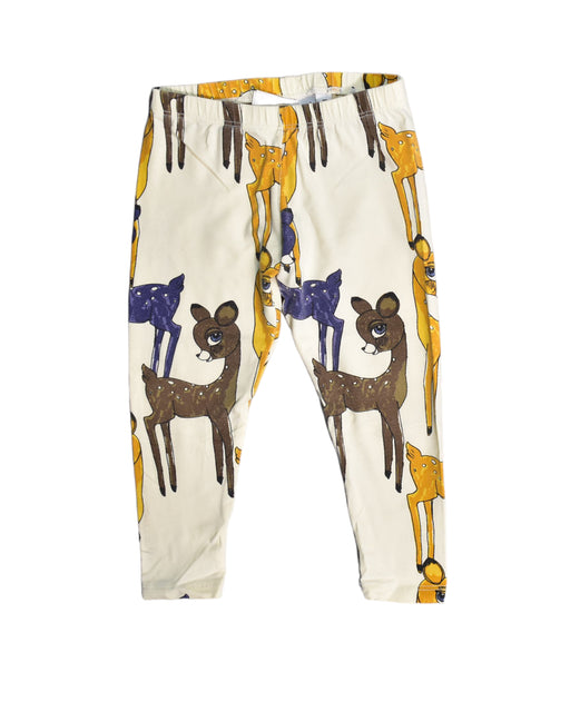 A White Leggings from Mini Rodini in size 12-18M for girl. (Front View)