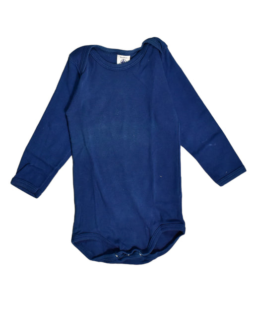 A Blue Bodysuits from Petit Bateau in size 12-18M for boy. (Front View)