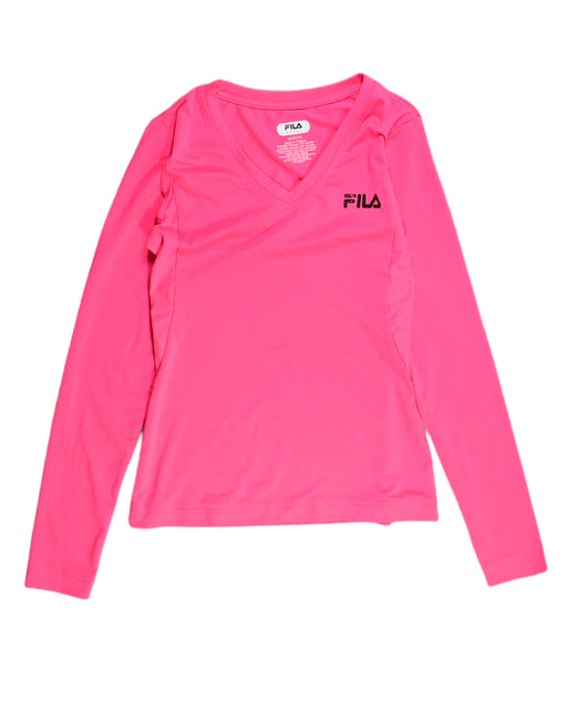 A Pink Long Sleeve Tops from Fila in size 8Y for girl. (Front View)