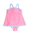 A Pink Swimsuits from The Beaufort Bonnet Company in size 7Y for girl. (Front View)