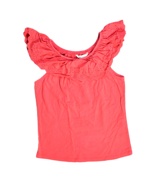 A Red Sleeveless Tops from Milkshake in size 6T for girl. (Front View)