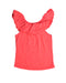 A Red Sleeveless Tops from Milkshake in size 6T for girl. (Back View)