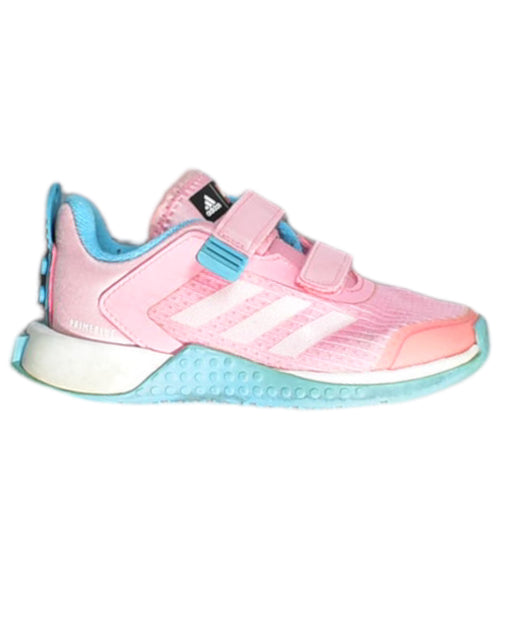 A Pink Sneakers from Adidas in size 4T for girl. (Front View)