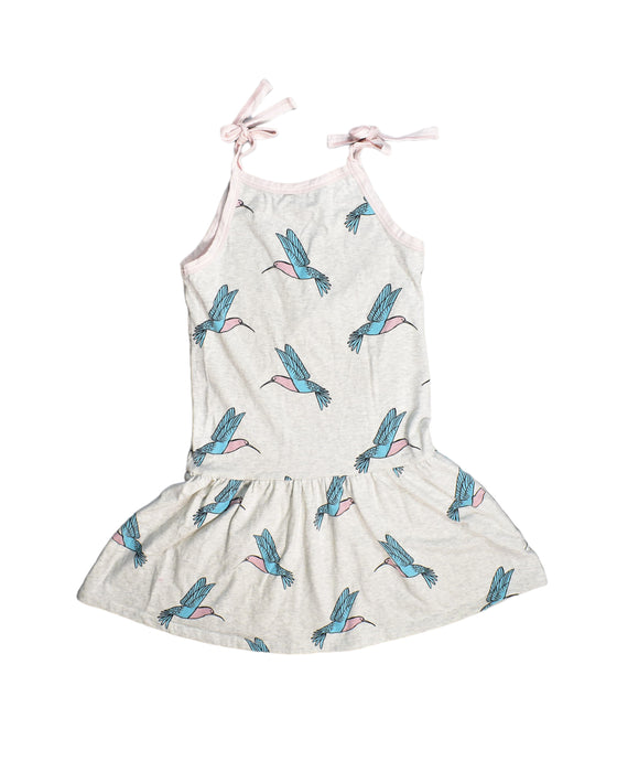 A White Sleeveless Dresses from Milk & Masuki in size 7Y for girl. (Back View)