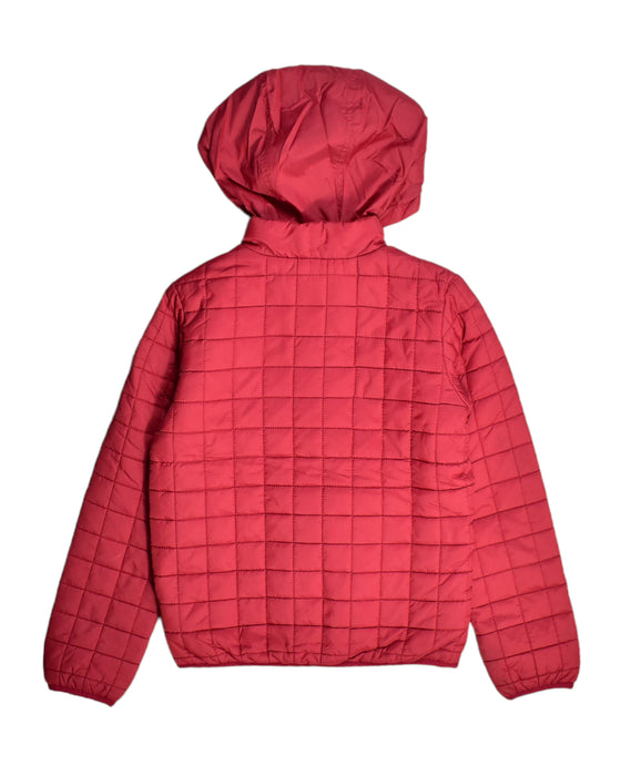 A Red Puffer/Quilted Jackets from Petit Bateau in size 8Y for girl. (Back View)
