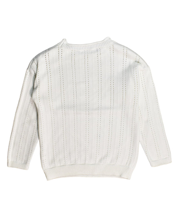 A White Knit Sweaters from Happyology in size 7Y for boy. (Back View)