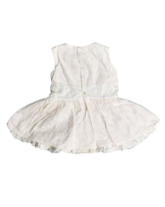 A White Sleeveless Dresses from Chateau de Sable in size 12-18M for girl. (Back View)