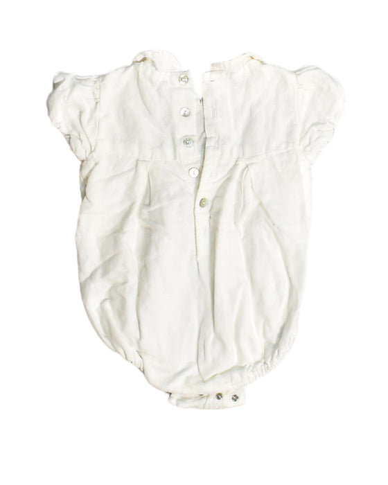 A White Bodysuits from Chateau de Sable in size 0-3M for girl. (Back View)
