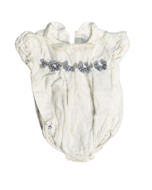 A White Bodysuits from Chateau de Sable in size 0-3M for girl. (Front View)