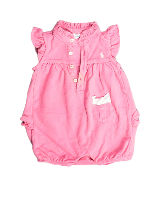 A Pink Rompers from Ralph Lauren in size 0-3M for girl. (Front View)