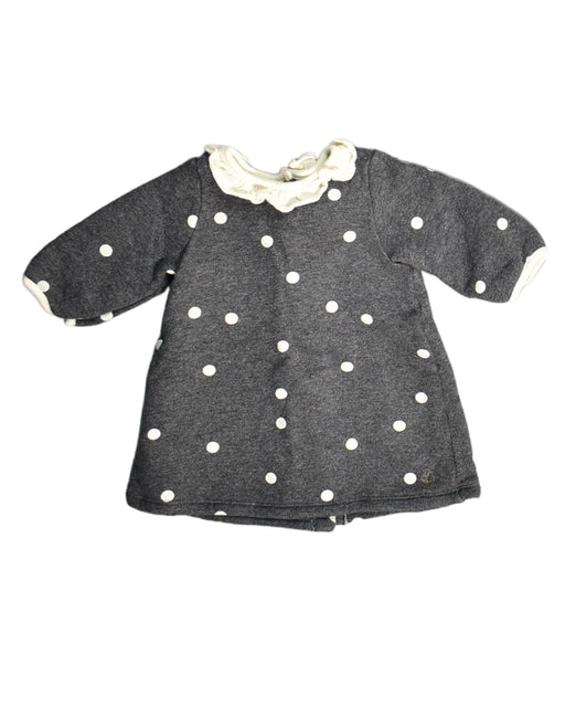 A Grey Long Sleeve Tops from Petit Bateau in size 0-3M for girl. (Front View)