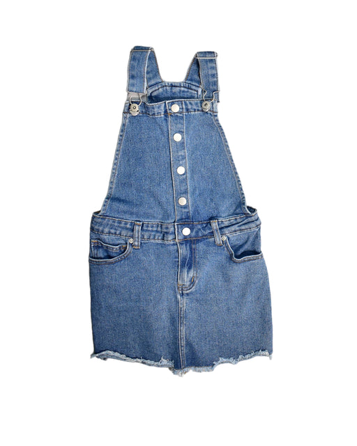 A Blue Overall Shorts from Seed in size 7Y for girl. (Front View)