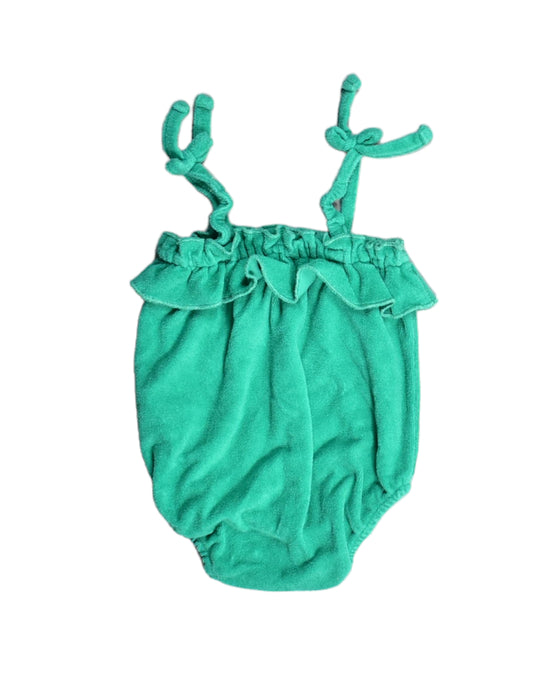 A Green Bodysuits from Seed in size 0-3M for girl. (Back View)