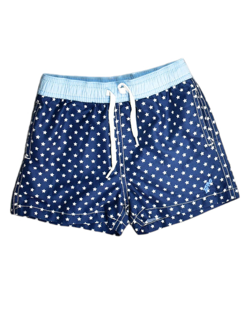 A Blue Swim Shorts from Platypus in size 4T for girl. (Front View)