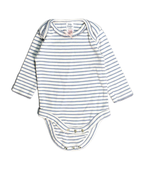 A Blue Bodysuits from Boden in size 0-3M for girl. (Front View)