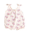 A Pink Rompers from Le Petit Society in size 3-6M for girl. (Back View)