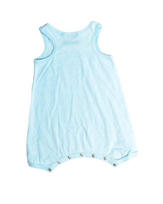 A Blue Rompers from Burberry in size 0-3M for girl. (Back View)