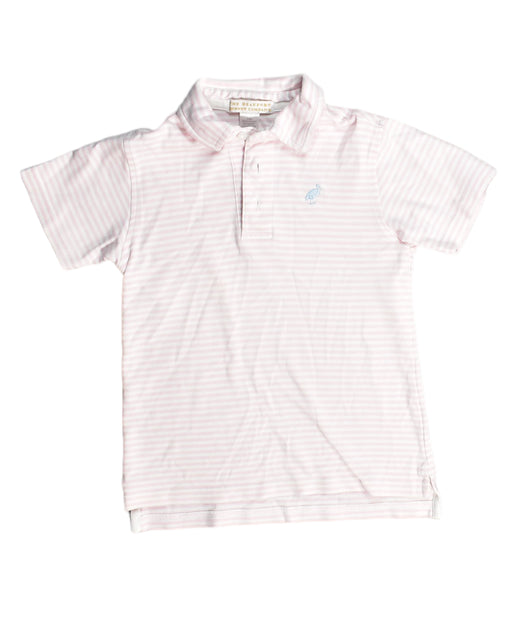 A Pink Short Sleeve Polos from The Beaufort Bonnet Company in size 5T for boy. (Front View)