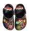A Black Sandals from Crocs in size 5T for boy. (Back View)