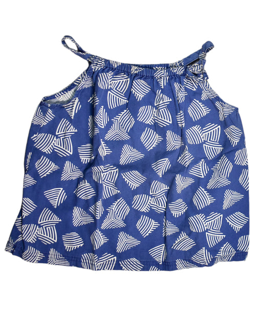 A Blue Sleeveless Tops from Okaïdi in size 4T for girl. (Front View)