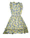A Yellow Sleeveless Dresses from Aqua in size L for girl. (Back View)