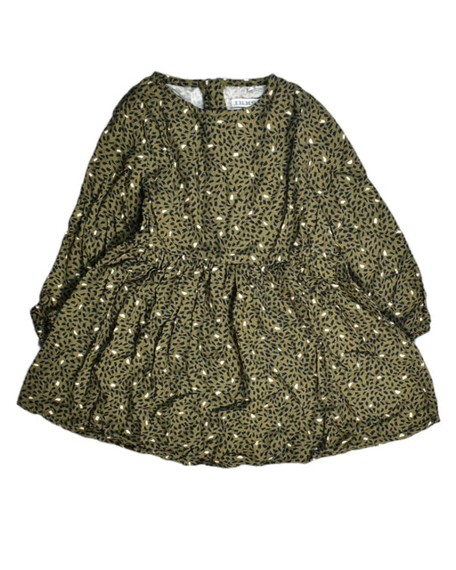 A Green Long Sleeve Dresses from IKKS in size 2T for girl. (Front View)