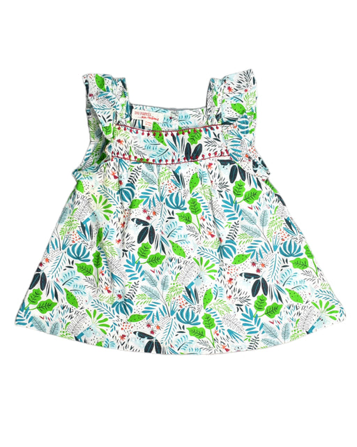 A White Sleeveless Dresses from DPAM in size 0-3M for girl. (Front View)